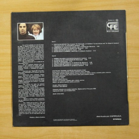 CLAUDINA Y ALBERTO GAMBINO - QUIERO DECIR TU NOMBRE, LIBERTAD - LP