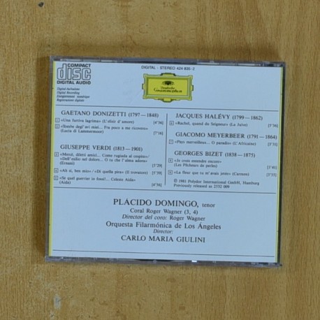 PLACIDO DOMINGO / CARLO MARIA GIULINI - GALA OPERISTICA - CD