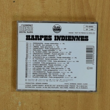 VARIOS - HARPES INDIENNES - CD