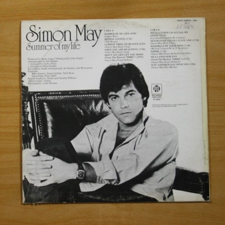 SIMON MAY - SUMMER OF MY LIFE - LP