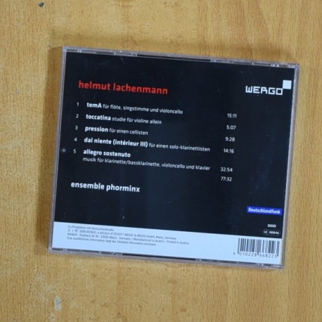 HELMUT LACHENMANN - DAL NIENTE - CD