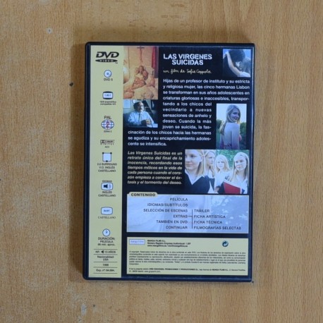 LAS VIRGENES SUICIDAS - DVD
