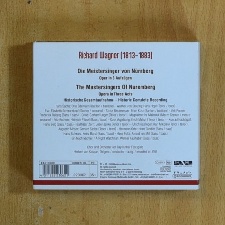 WAGNER - DIE MEISTERSINGER VON NURNBERG - CD