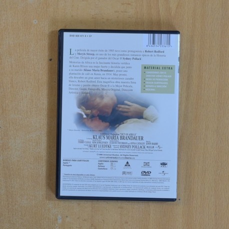 MEMORIAS DE AFRICA - DVD