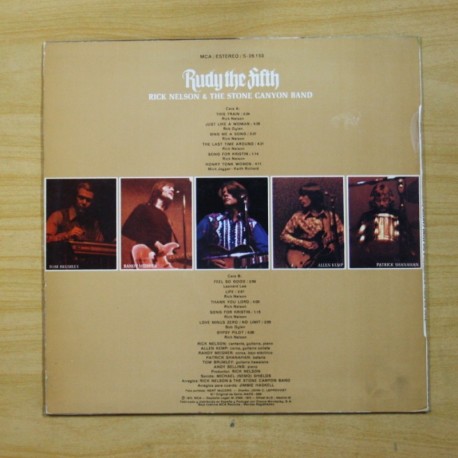 RICK NELSON & THE STONE CANYON BAND - RUDY THE FIFTH - LP
