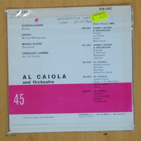 AL CAIOLA - GUADALAJARA + 3 - EP