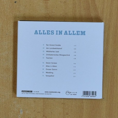 EINSTURZENDE NEUBAUTEN - ALLES IN ALLEM - CD