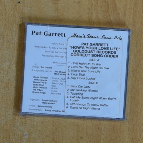 PAT GARRETT - HOWS YOUR LOVE LIFE - CD