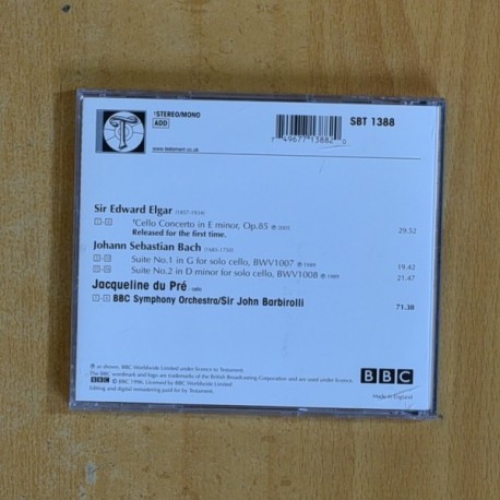 JACQUELINE DU PRE - TESTAMENT - CD