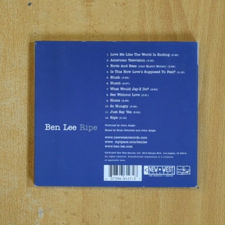 BEN LEE - RIPE - CD