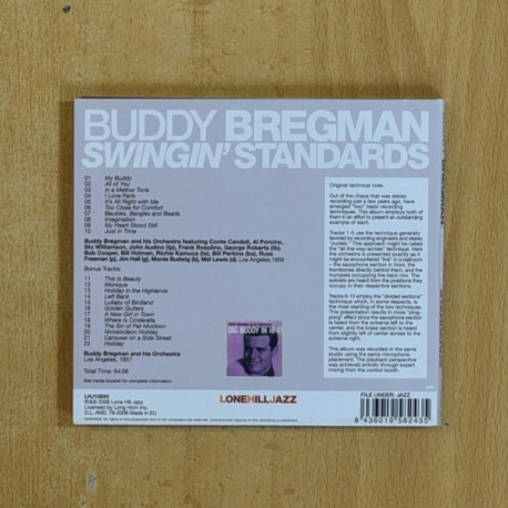 BUDDY BREGMAN - SWINGIN STANDARDS - CD
