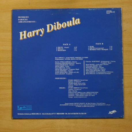 HARRY DIBOULA - SALSA ANTILLANA - LP