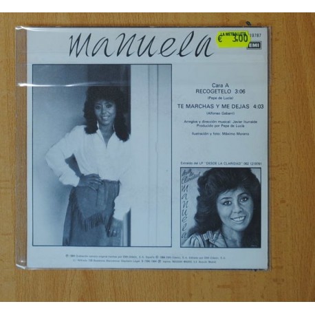 MANUELA - RECOGETELO - SINGLE