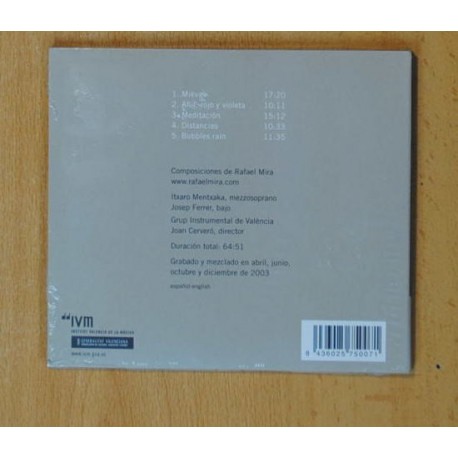 RAFAEL MIRA - DISTANCIAS MUSICA DE CAMARA - CD