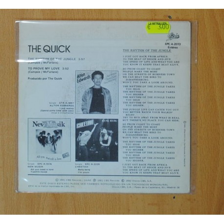 THE QUICK - EL RITMO DE LA JUNGLA - SINGLE