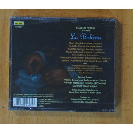 GIACOMO PUCCINI - LA BOHEME - CD