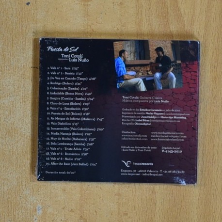 TONI COTOLI - INTERPRETA A LUIS NUÑO PUESTA DE SOL - CD