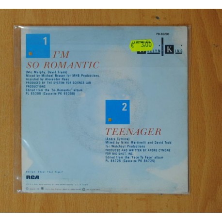 EVELYN KING - I´M SO ROMANTIC / TEENAGER - SINGLE