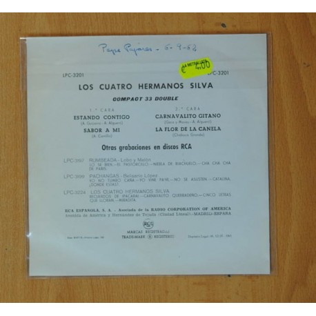 LOS CUATRO HERMANOS SILVA - ESTANDO CONTIGO + 3 - EP