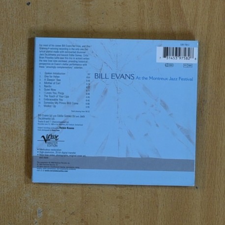 BILL EVANS - AT THE MONTREUX JAZZ FESTIVAL - CD