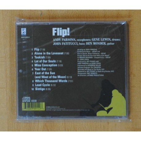 ANDY PARSONS / GENE LEWIN / JOHN PATITUCCI / BEN MONDER - FLIP! - CD
