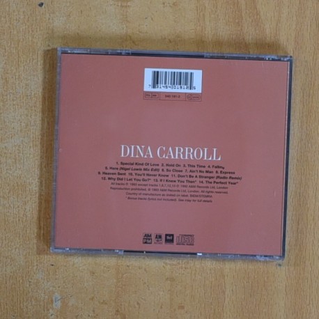 DINA CARROLL - SO CLOSE - CD