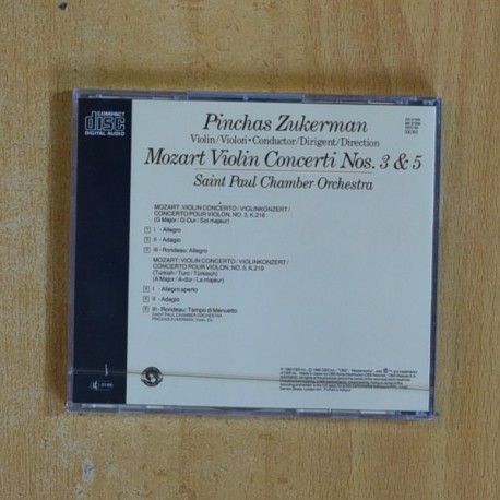MOZART - VIOLIN CONCERTI - CD