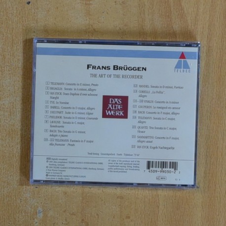 BRUGGEN - THE ART OF THE RECORDER - CD
