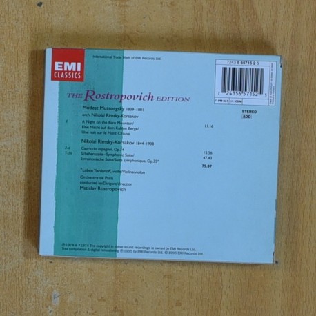 RIMSKY KORSAKOV - THE ROSTROPOVICH - CD