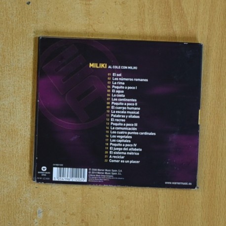 MILIKI - AL COLE CON MILIKI - CD