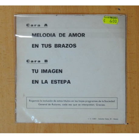 MELODY´S EDITORA MUSICAL - MELODIA DE AMOR + 3 - EP