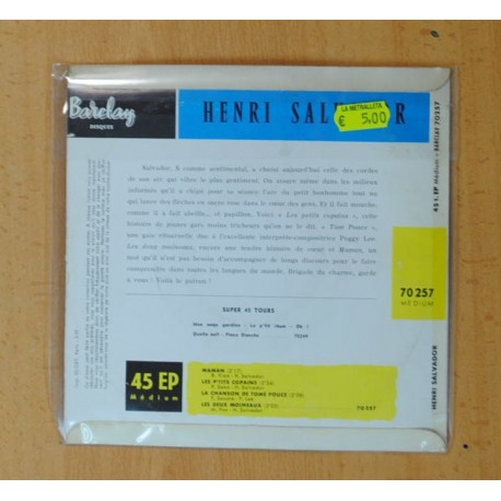 HENRI SALVADOR - MAMAN + 3 - EP
