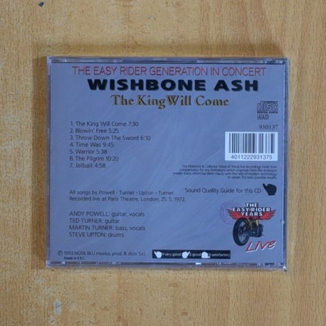 WISHBONE ASH - THE KING WILL COME - CD