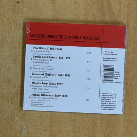 VARIOS - GRANDES OBRAS DE LA MUSICA FRANCESA - CD
