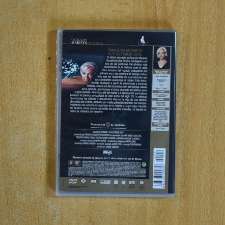 MARILYN MONROE SUS ULTIMOS DIAS - DVD
