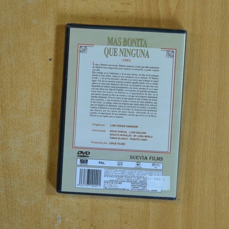 MAS BONITA QUE NINGUNA - DVD