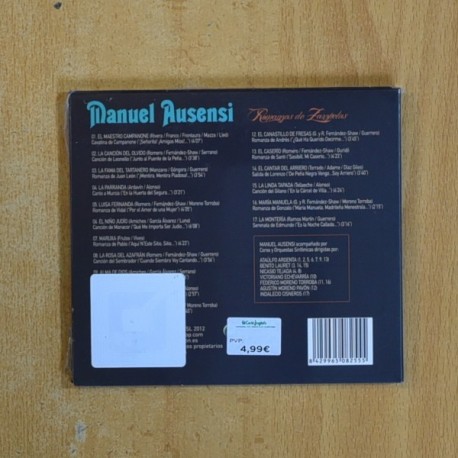 MANUEL AUSENSI - ROMANZAS DE ZARZUELAS - CD