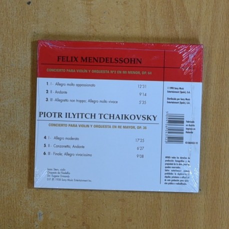 MENDELSSOHN / TCHAIKOVSKY - CONCIERTOS PARA VIOLIN Y ORQUESTA - CD