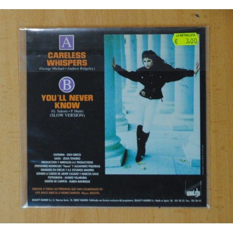 MAYCE - CARELESS WISHPER / YOU´LL NEVER KNOW - SINGLE