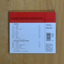 HAENDEL - WATER MUSIC / MUSICA PARA LOS REALES FUEGOS DE ARTIFICIO - CD