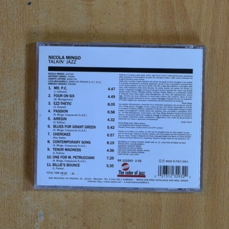 NICOLA MINGO - TALKIN JAZZ - CD