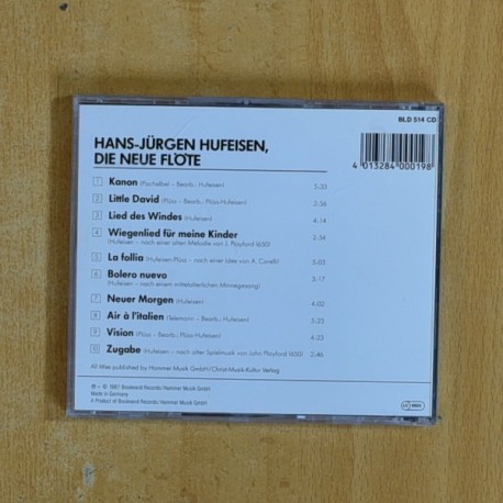 HANS JURGEN HUFEISEN - DIE NEVE LOTE - CD