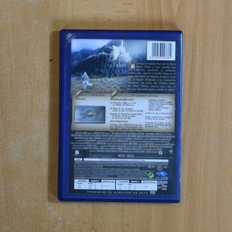 EL SEÃOR DE LOS ANILLOS EL RETORNO DEL REY - DVD