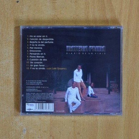 MATERIA PRIMA - DIARIO DE UN VIAJE - CD