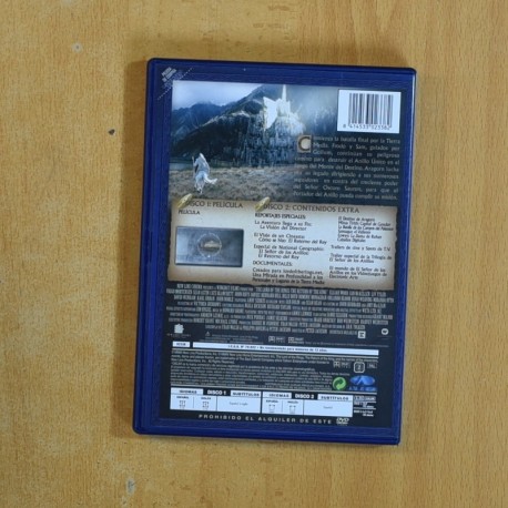 EL SEÃOR DE LOS ANILLOS EL RETORNO DEL REY - DVD