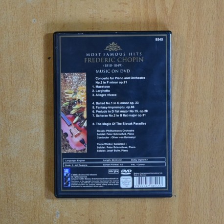 CHOPIN THE MAGIC OF SLOVAK PARADISE - DVD