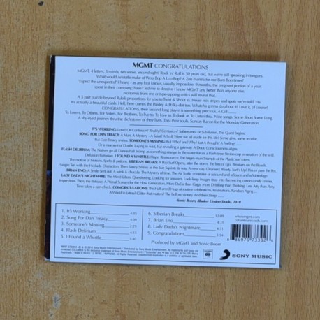 MGMT - CONGRATULATIONS - CD