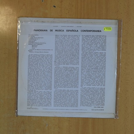 CONJUNTO DE MUSICA CONTEMPORANEA DE MADRID - PANORAMA DE MUSICA CONTEMPORANEA ESPAÃOLA - CD