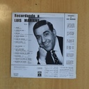 LUIS MARIANO - RECORDANDO A LUIS MARIANO - LP