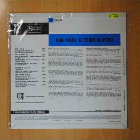 DON COSTA - EL TOQUE MAESTRO - LP